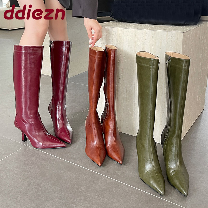 Women'S Fashion Knee High Boots - Mode bout pointu dames genou bottes
