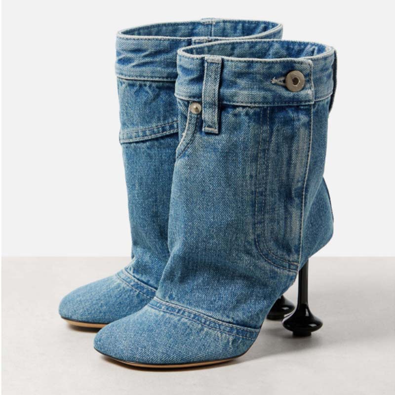 Women'S Fashion Kilt - Jupe en jean à talons irréguliers