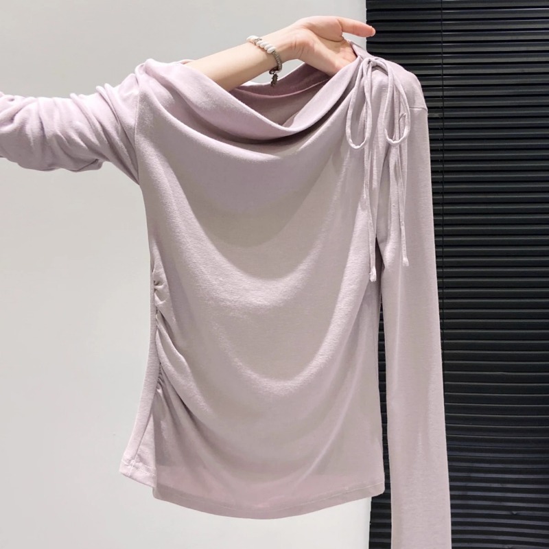 Off Shoulder Top - Haut à manches longues pour femmes,