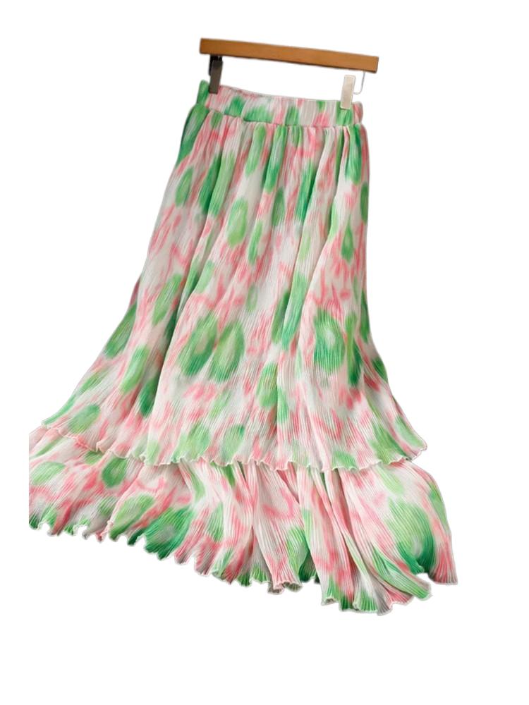 Women Fashion Japan - Jupe plissée en mousseline de soie,