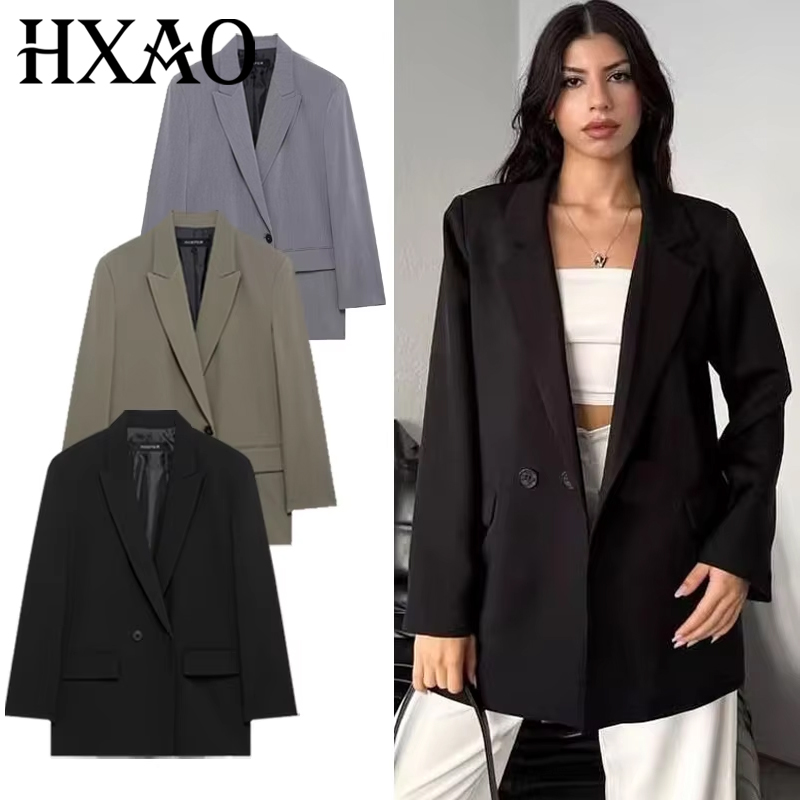 Blazer Women Oversized - HXAO Blazer femme printemps tenue de