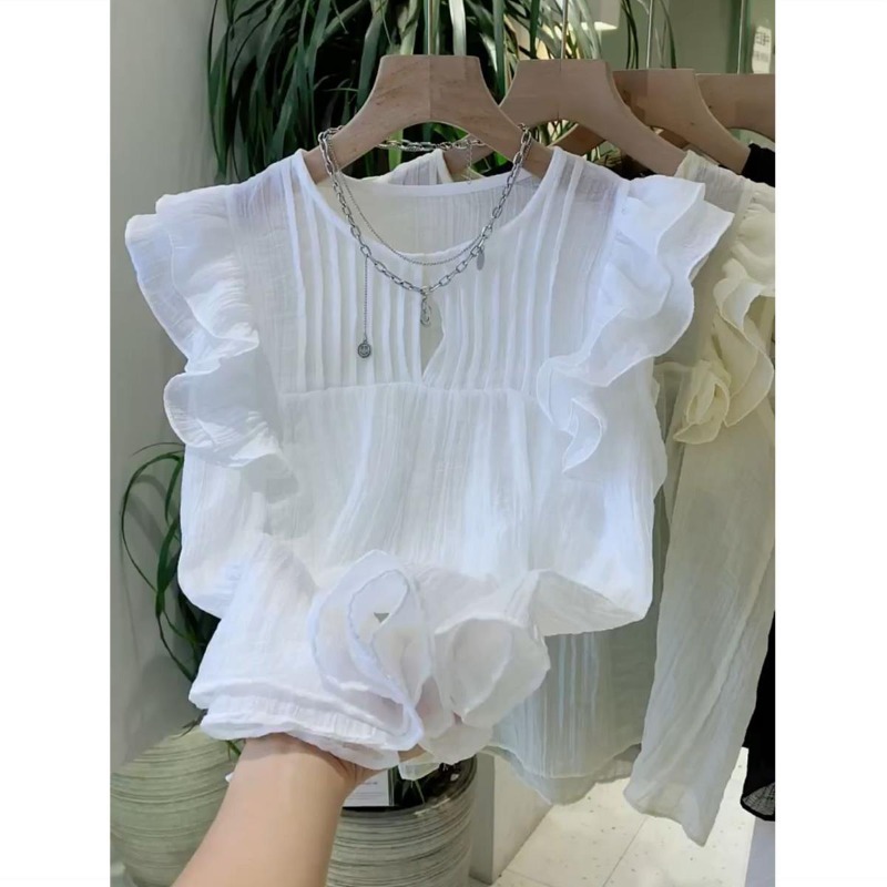Women Fashion Japan - Chemisiers à manches volantes pour femmes,