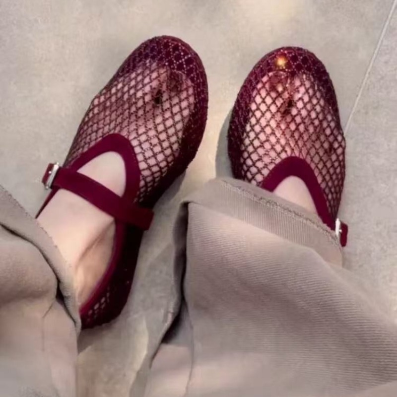 Women'S Fashion Loafers - Sandales Baotou ajourées en strass pour