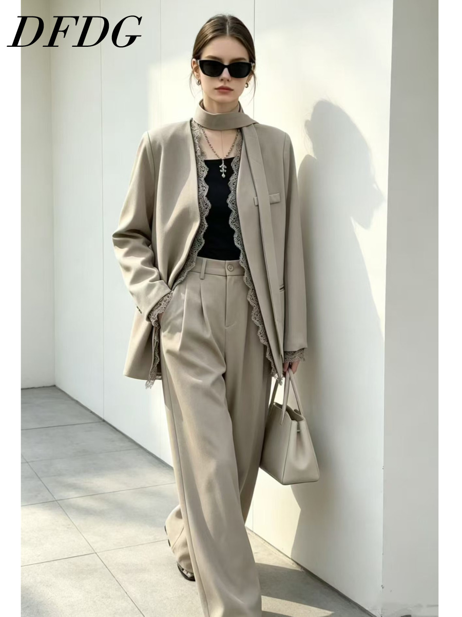 Blazer Women Oversized - Ensemble tailleur pantalon large et blazer