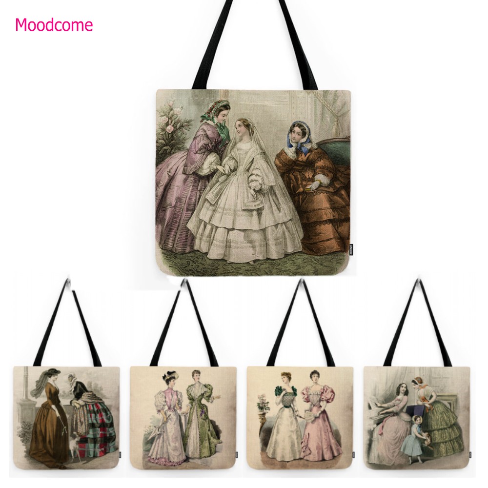 Women'S Fashion Victorian Era - Sac fourre-tout en coton et lin