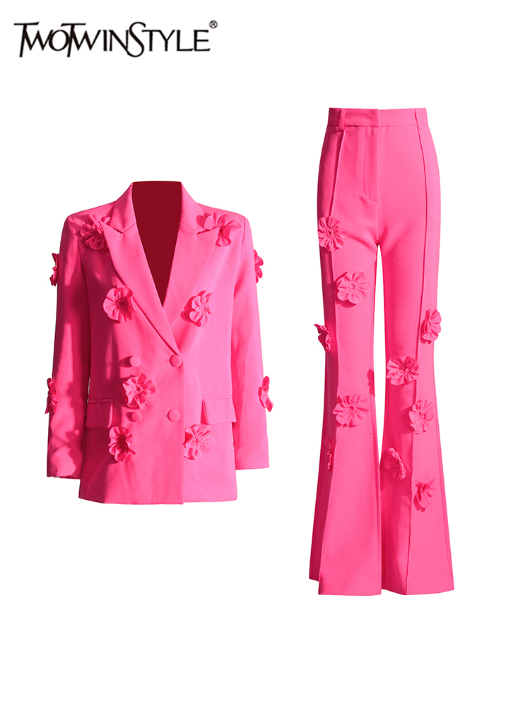 Blazer Women Oversized - TWOTWurea YLE-Ensemble élégant avec appliques épissées