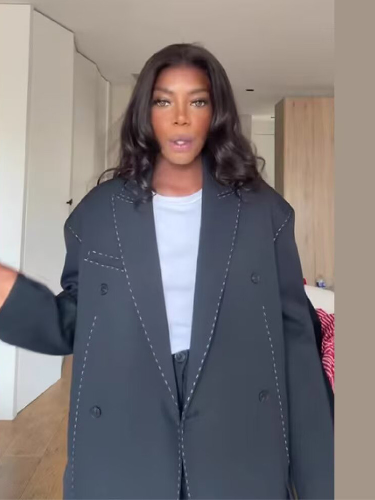 HH femme mode Style de rue sol - Blazer Women Oversized avis et prix