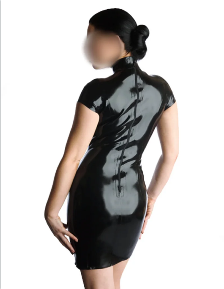Robe en latex noir faite à la  - Women Fashion Reddit avis et prix