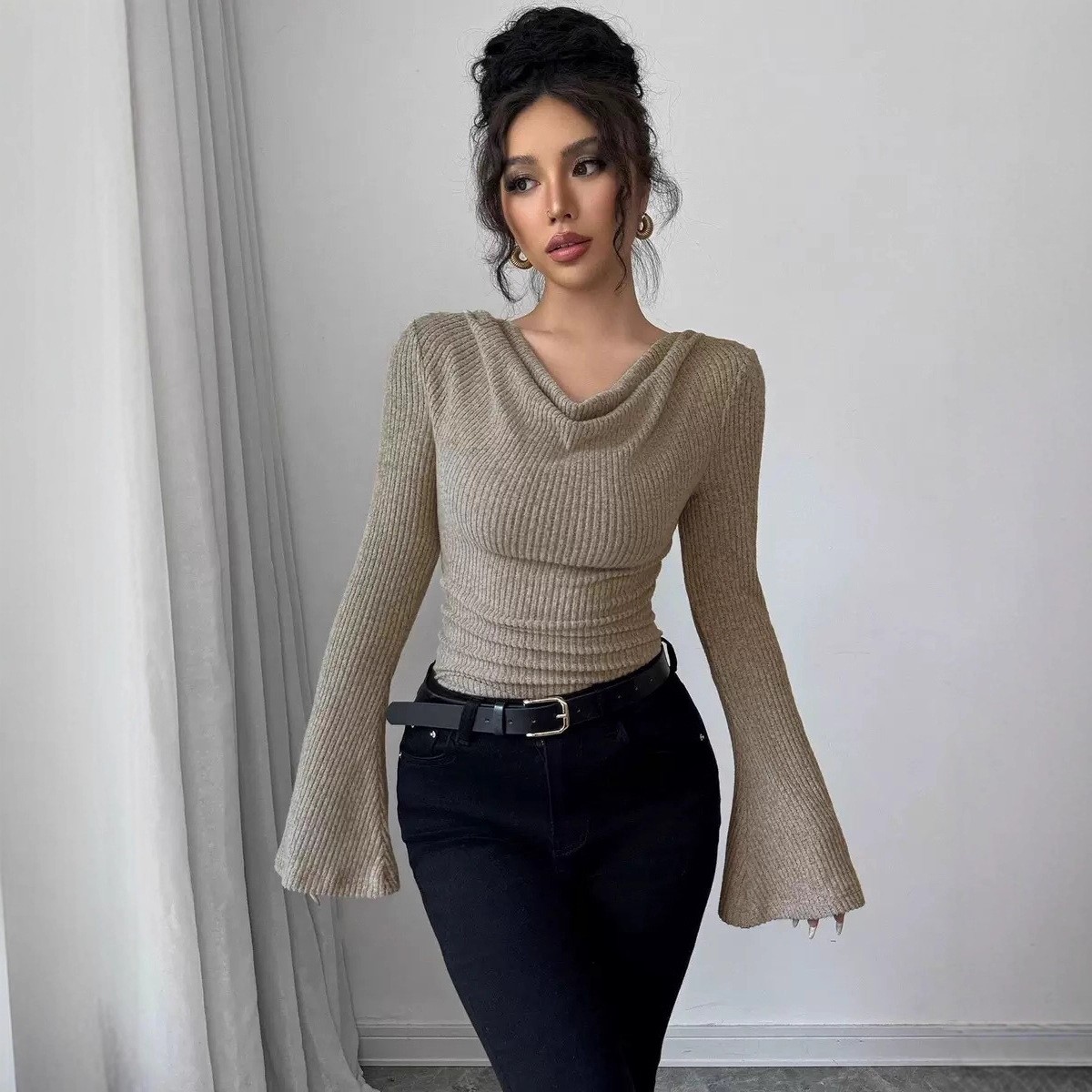 Blouse pour femme à manches lo - Off Shoulder Top avis et prix