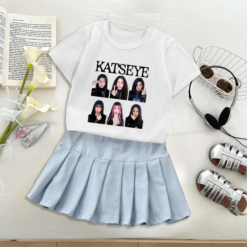 Mode K POP K-KATSEYE T-shirt j - Women'S Fashion Kilt avis et prix
