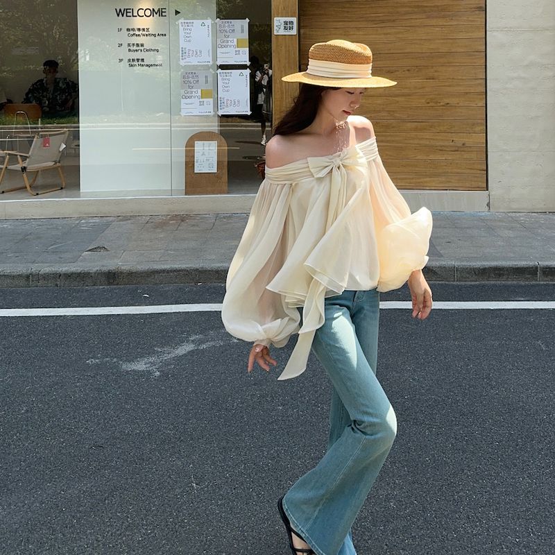 Chemisier asymétrique à épaule - Off Shoulder Top avis et prix