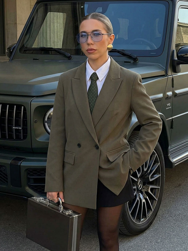 Blazer beige oversize pour fem - Blazer Women Oversized avis et prix