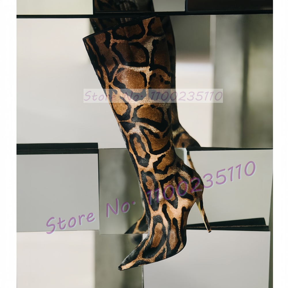 Bottes hautes à imprimé léopar - Women'S Fashion Knee High Boots avis et prix
