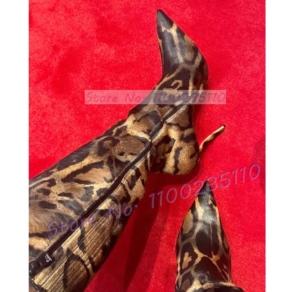 Bottes hautes à imprimé léopar - Women'S Fashion Knee High Boots avis et prix