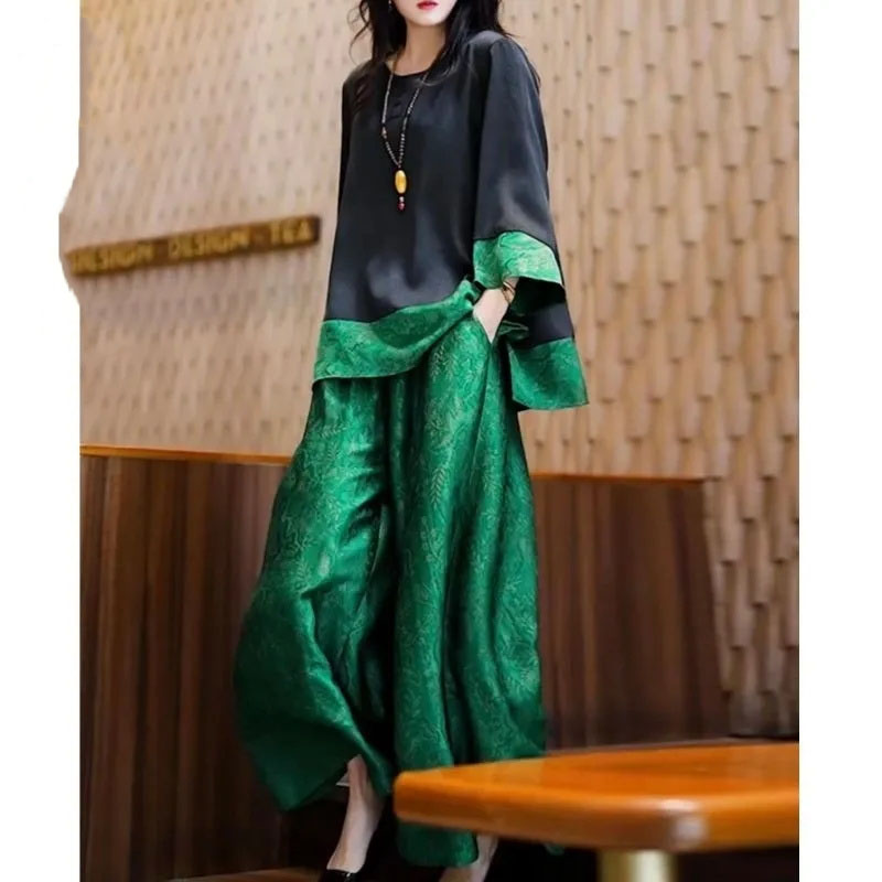 Tenue d'été en Satin pour femm - Wide Leg Palazzo Pants avis et prix