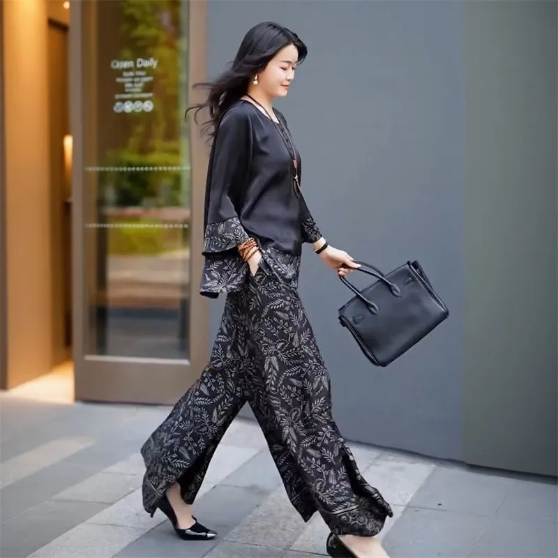 Tenue d'été en Satin pour femm - Wide Leg Palazzo Pants avis et prix
