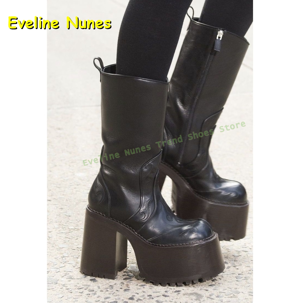 Plate-forme brodée bottes haut - Women'S Fashion Knee High Boots avis et prix