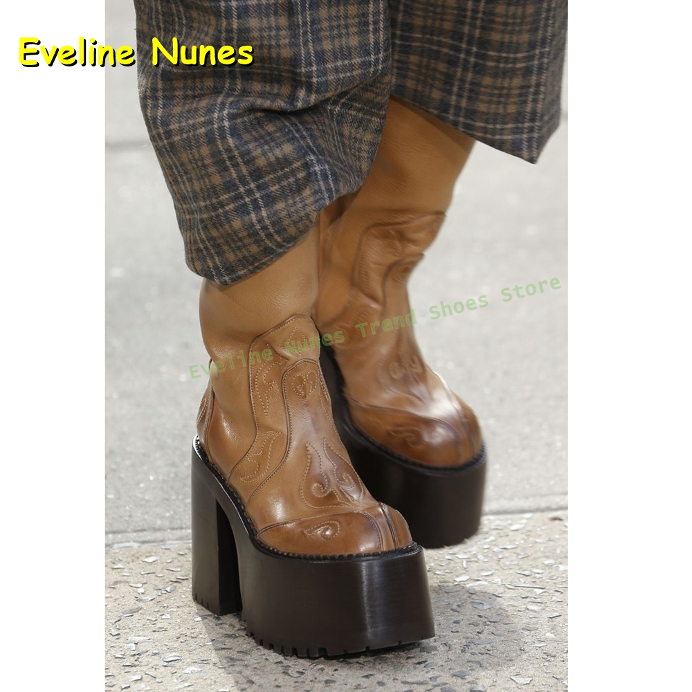 Plate-forme brodée bottes haut - Women'S Fashion Knee High Boots avis et prix