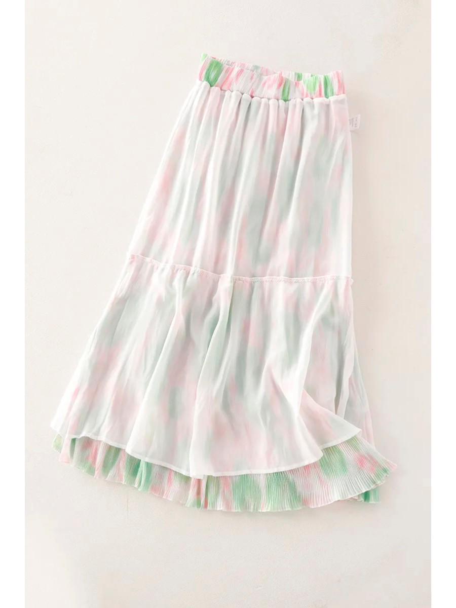 Jupe plissée en mousseline de  - Women Fashion Japan avis et prix