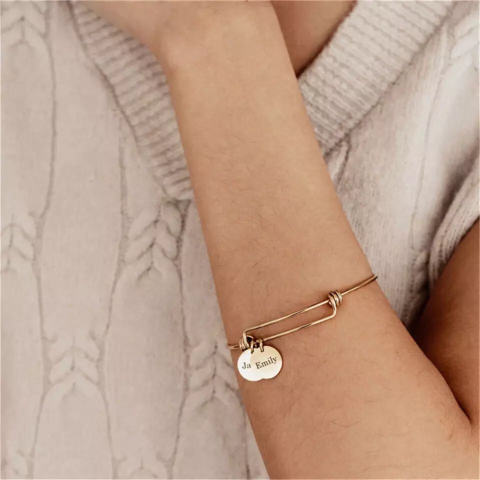 Bracelet jonc personnalisé ave - Women Fashion Name Ideas avis et prix