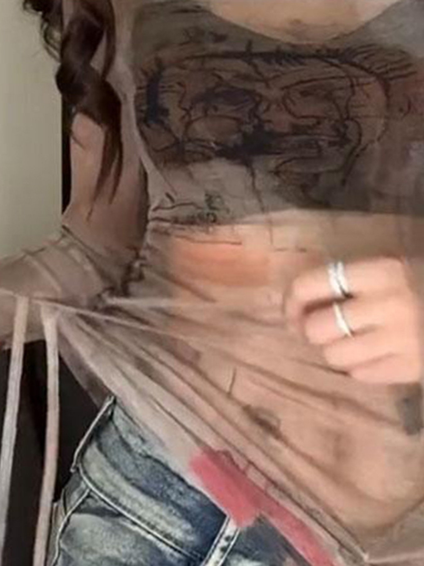 Haut en maille graffiti à épau - Off Shoulder Top avis et prix