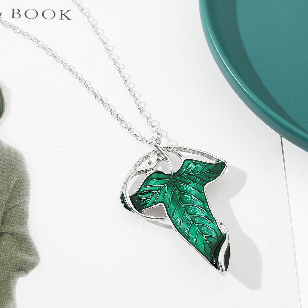 Collier pendentif feuille vert - Women Fashion Jewellery avis et prix