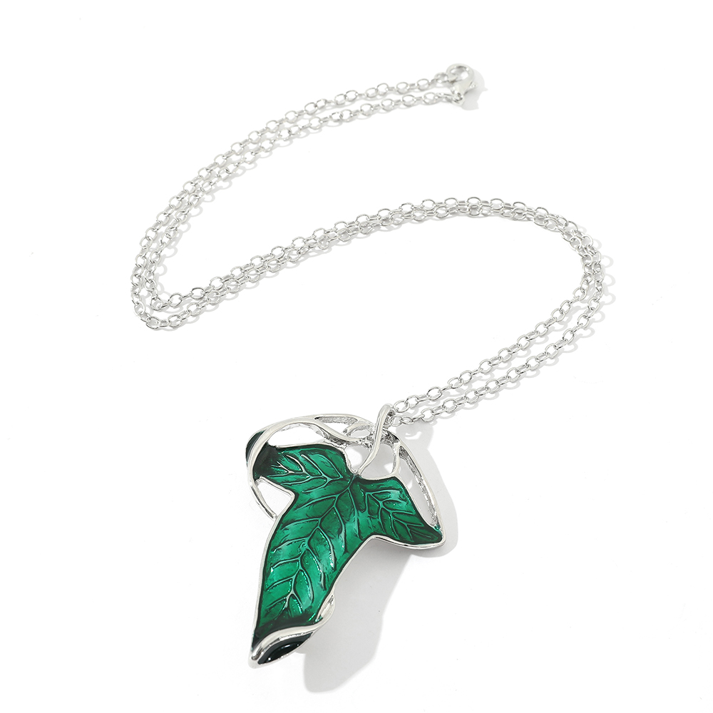 Collier pendentif feuille vert - Women Fashion Jewellery avis et prix