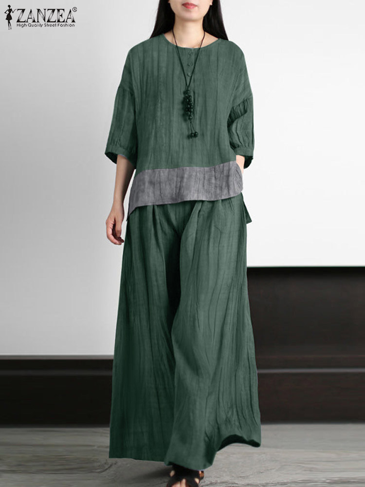 ZANZEA été Vintage corresponda - Wide Leg Palazzo Pants avis et prix