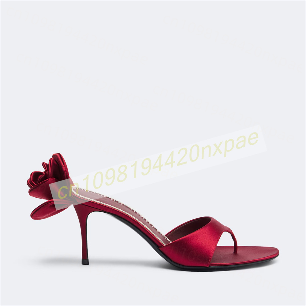 Sandales mules en satin rouge  - Women Fashion Reddit avis et prix