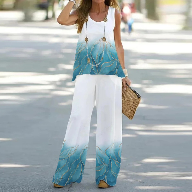Ensemble pantalon et haut à co - Wide Leg Palazzo Pants avis et prix