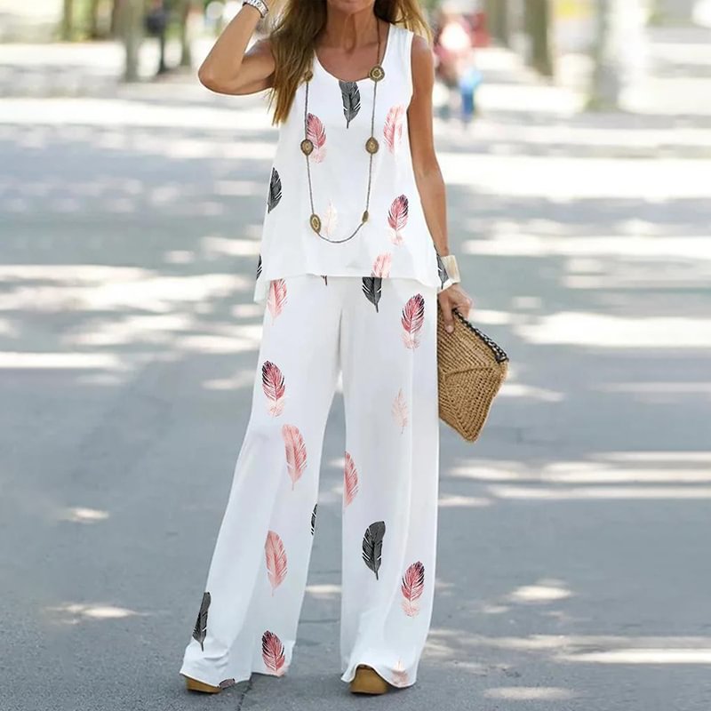 Ensemble pantalon et haut à co - Wide Leg Palazzo Pants avis et prix