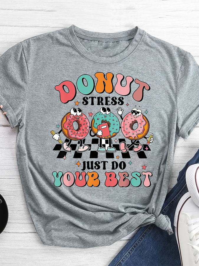 T-shirt imprimé dessin animé D - Women'S Fashion Trends Summer 2025 avis et prix