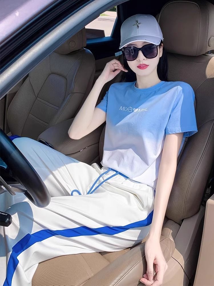 T-shirt à manches courtes et p - Wide Leg Palazzo Pants avis et prix