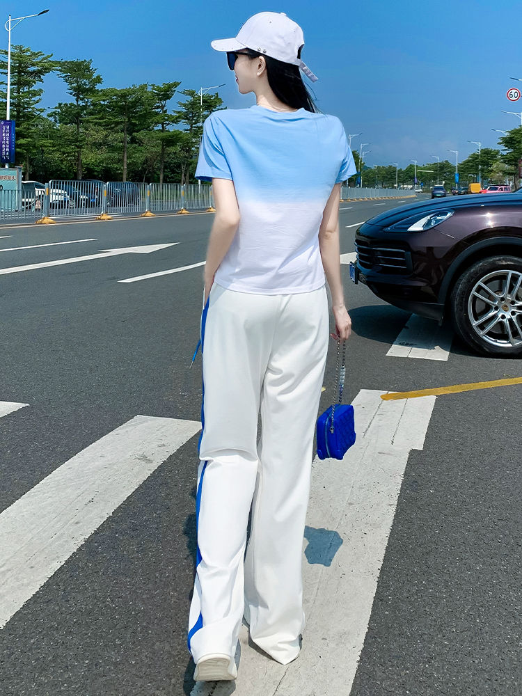 T-shirt à manches courtes et p - Wide Leg Palazzo Pants avis et prix