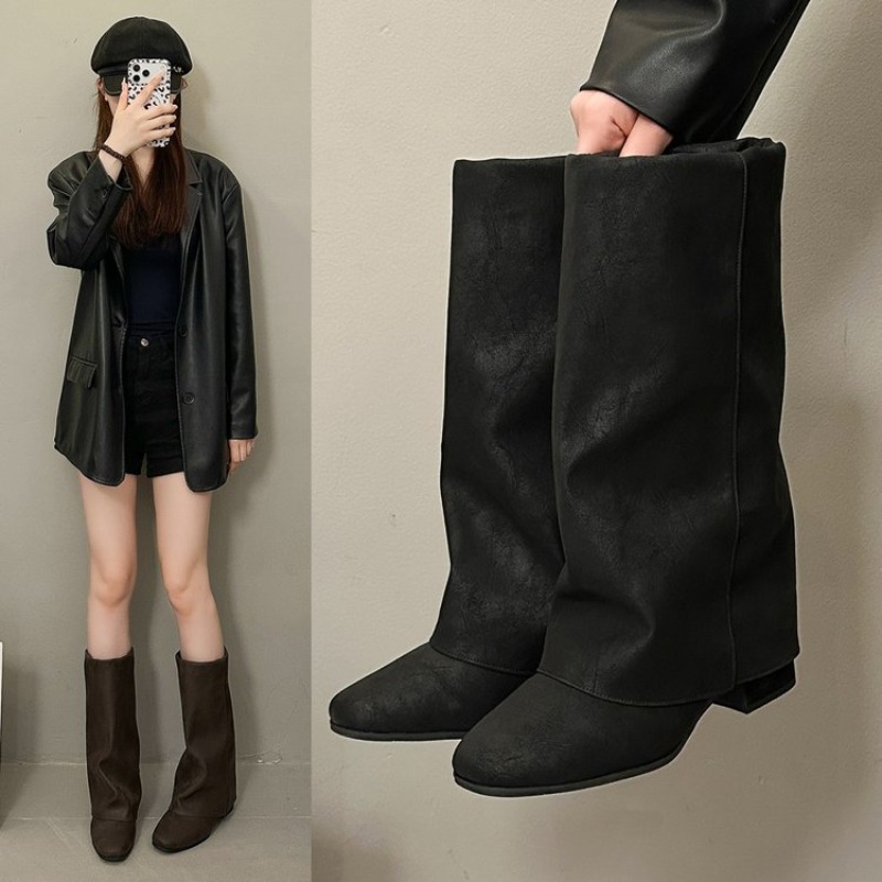 Nouvelles bottes vintage à bou - Women'S Fashion Knee High Boots avis et prix