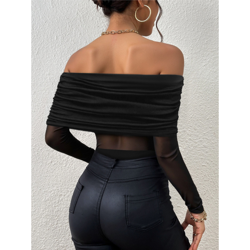 T-shirt ajusté à manches longu - Off Shoulder Top avis et prix