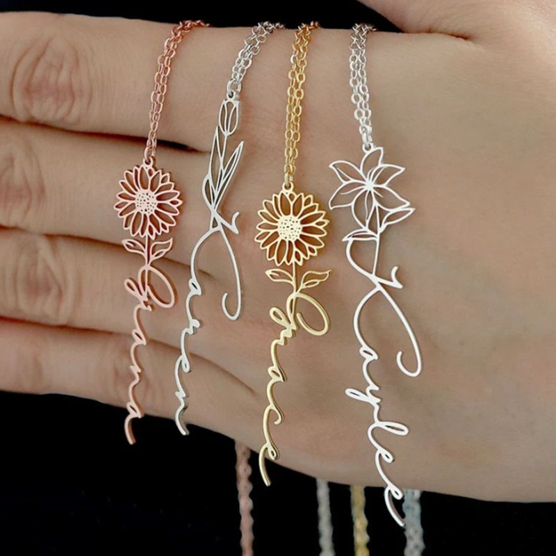 Collier en acier inoxydable av - Women Fashion Name Ideas avis et prix