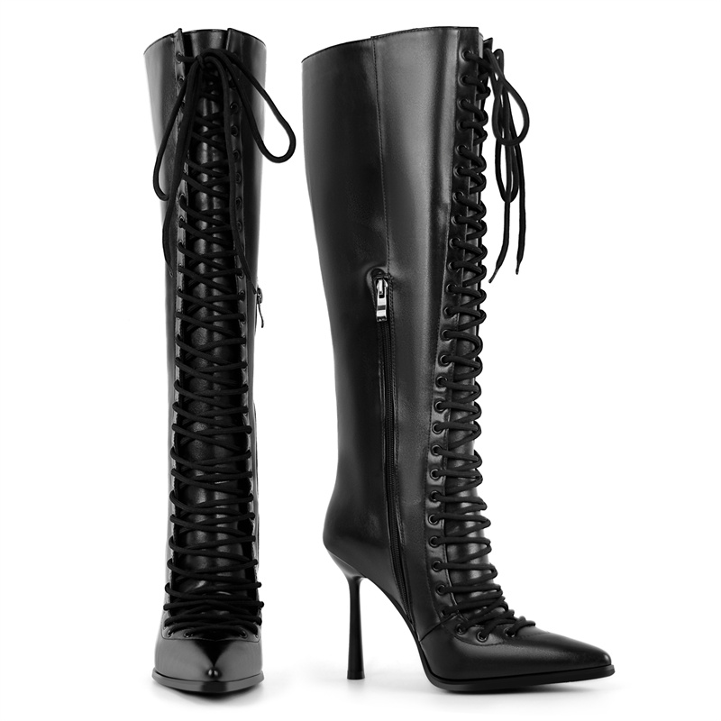 Onlymaker bout pointu à lacets - Women'S Fashion Knee High Boots avis et prix