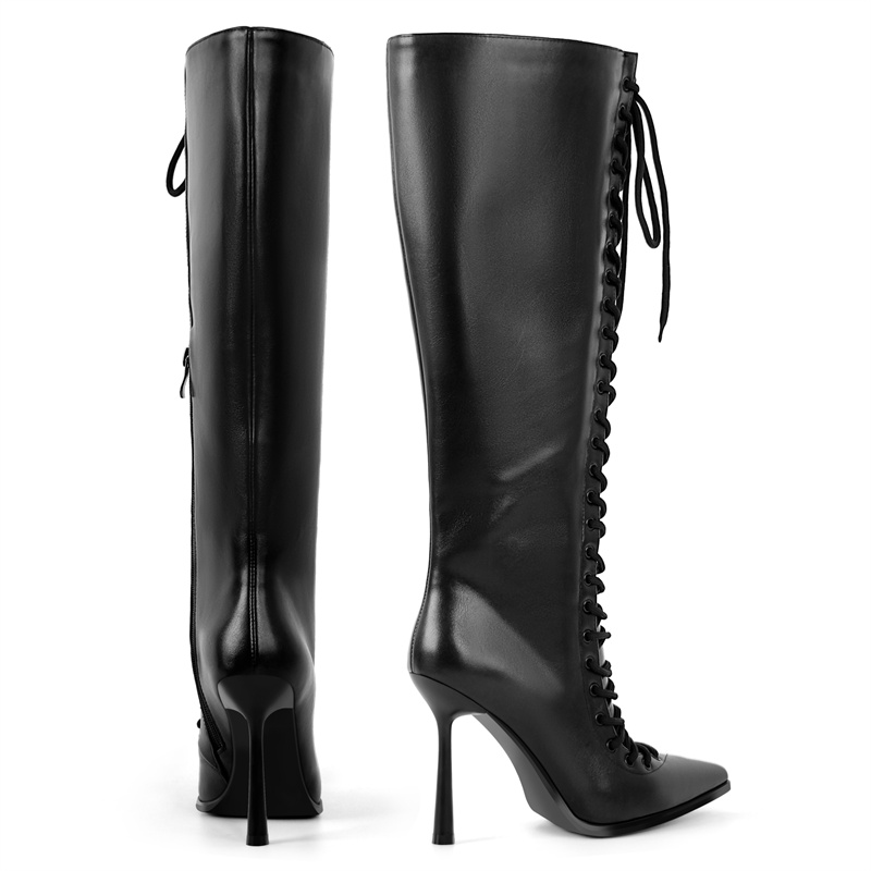 Onlymaker bout pointu à lacets - Women'S Fashion Knee High Boots avis et prix