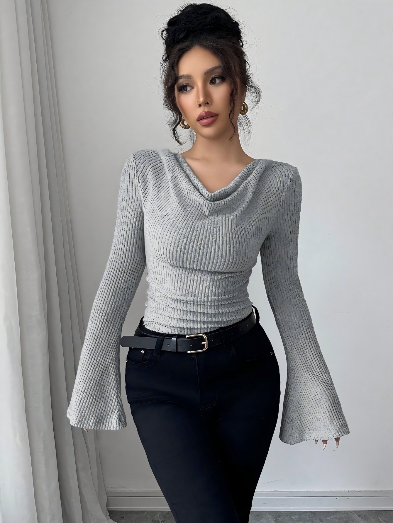 Haut pour femme en maille côte - Off Shoulder Top avis et prix