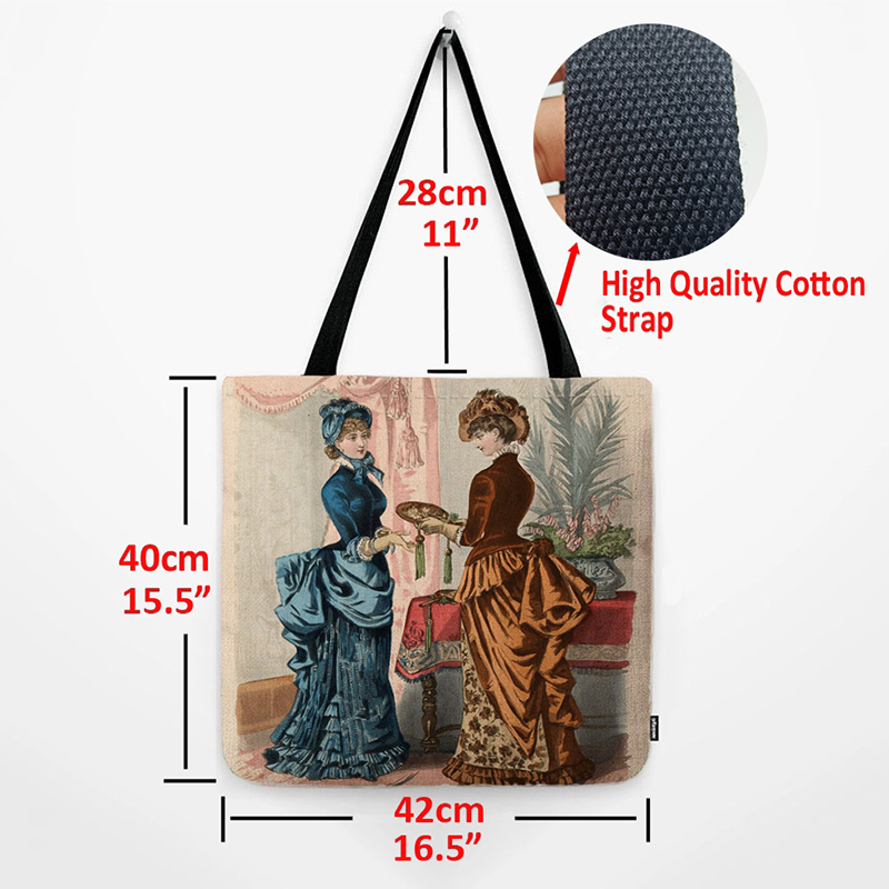 Sac fourre-tout en coton et li - Women'S Fashion Victorian Era avis et prix