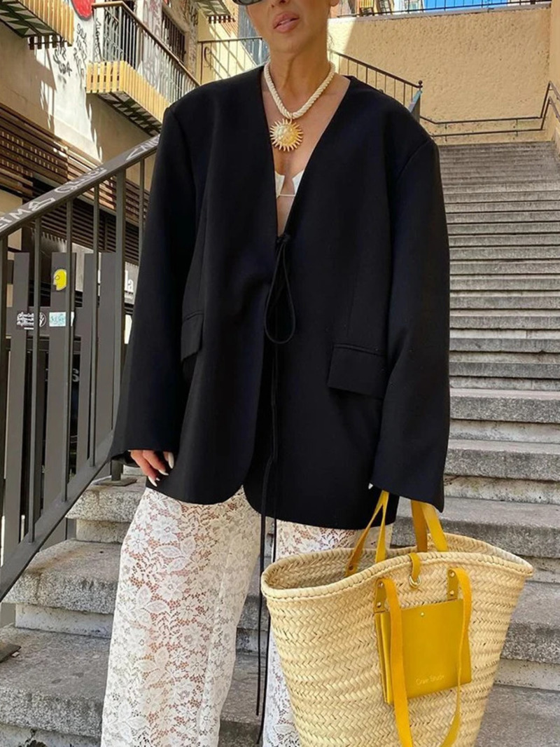 Blazer noir surdimensionné pou - Blazer Women Oversized avis et prix